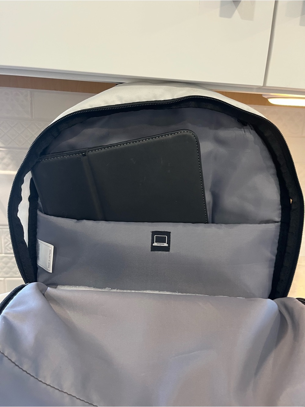 adidas Black and White Padded Everyday Backpack - Picture 6 of 9